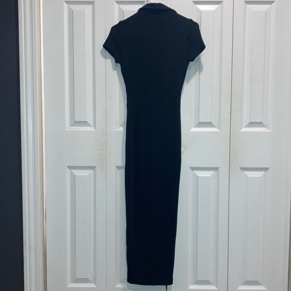 NWT Fashion Nova Silky Smooth Slinky Maxi Dress - Black size XS - Picture 4 of 4